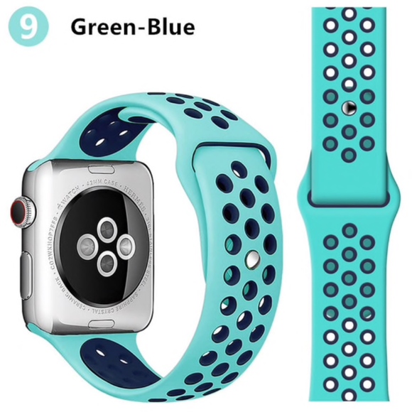 Accessories - NEW GREEN-BLUE Sport Silicone Band for Apple Watch